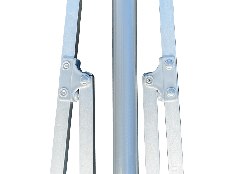 Parasol de plage décoratif à 2 nervures de 2,8 x 2,4 m