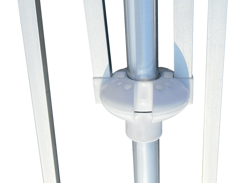 Parasol de plage décoratif à 2 nervures de 2,8 x 2,4 m