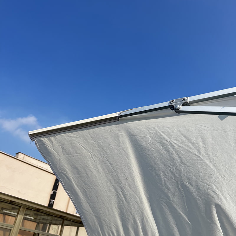 Parasol de plage décoratif à 2 nervures de 2,8 x 2,4 m