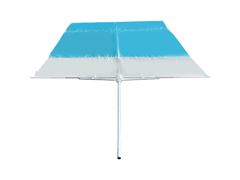 Parasol de plage décoratif à 2 nervures de 2,8 x 2,4 m