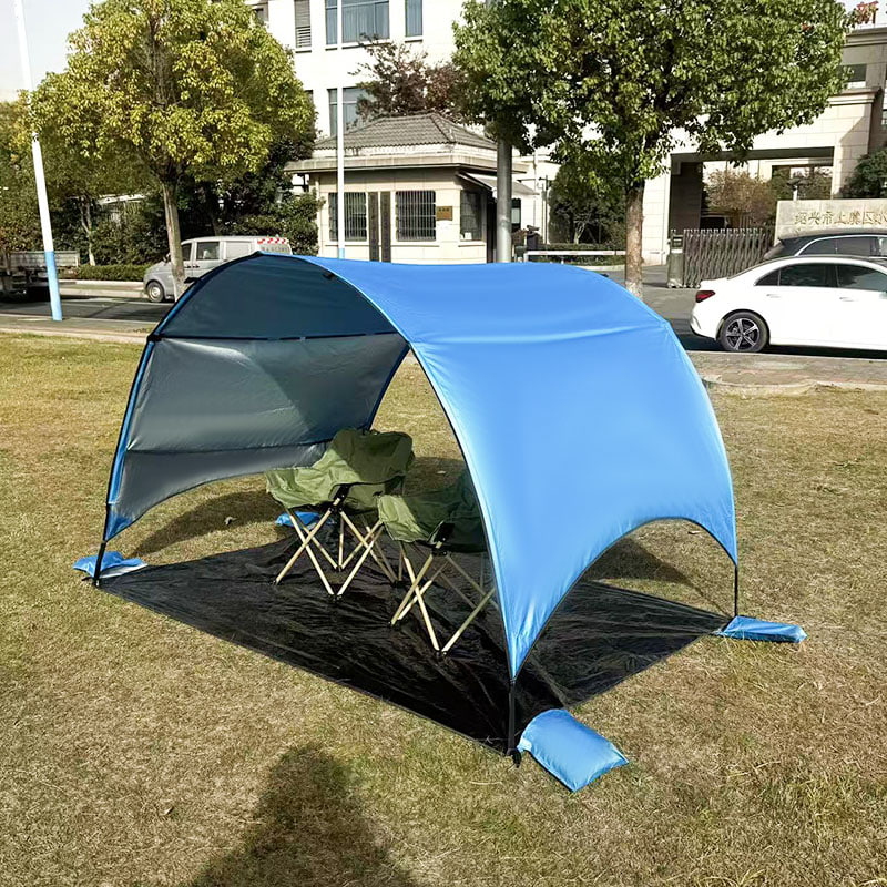 Tente de camping de plage extérieure avec tapis de sol intégré