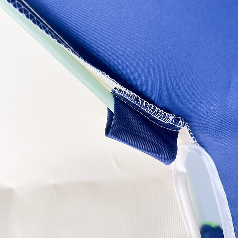 Parapluie Pagode Patchwork Bleu Et Blanc 2,5 M