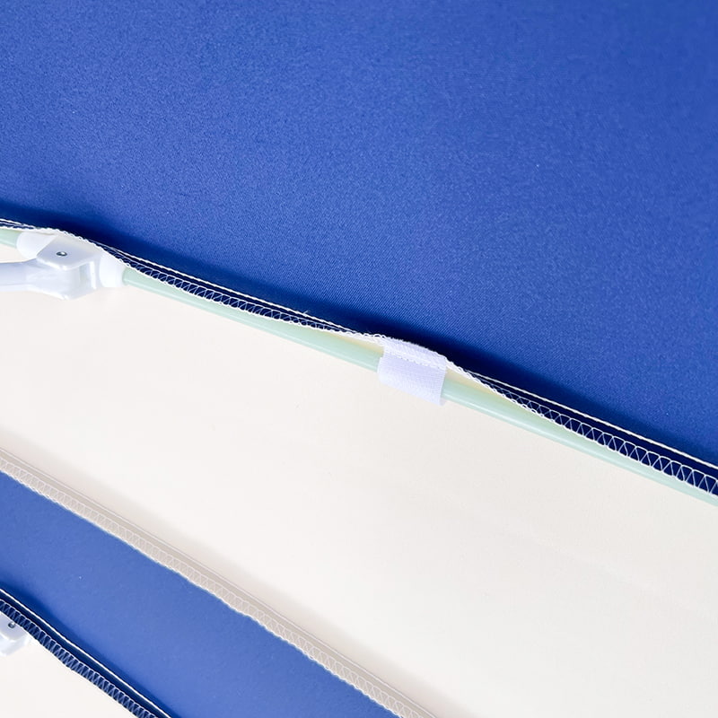 Parapluie Pagode Patchwork Bleu Et Blanc 2,5 M