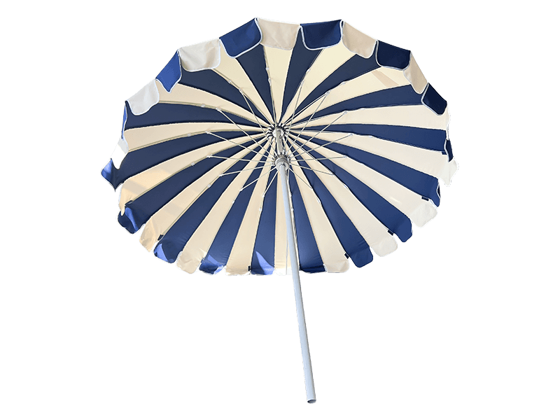 Parapluie Pagode Patchwork Bleu Et Blanc 2,5 M