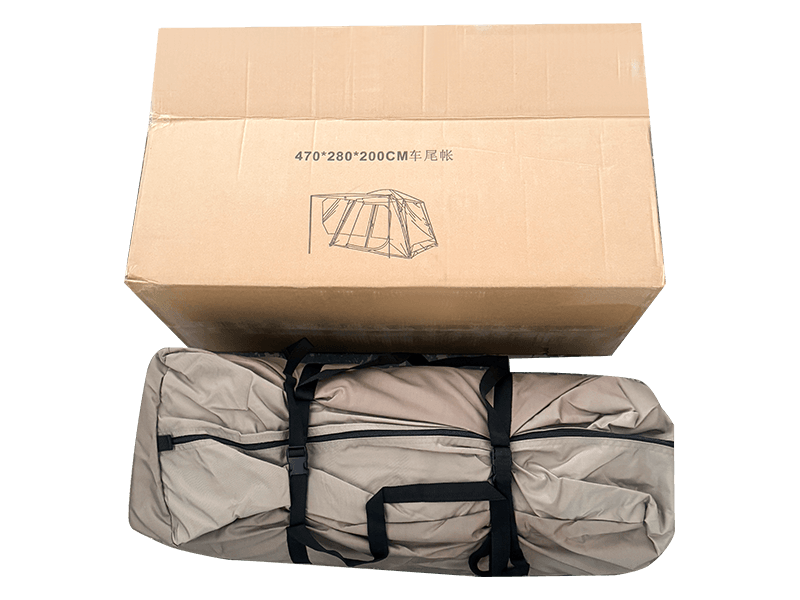 Tente de camping double couche en plein air qui se connecte à l'arrière d'un véhicule