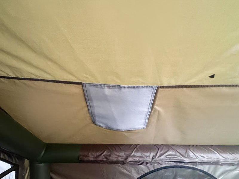 Tente de camping gonflable verte militaire de petite taille