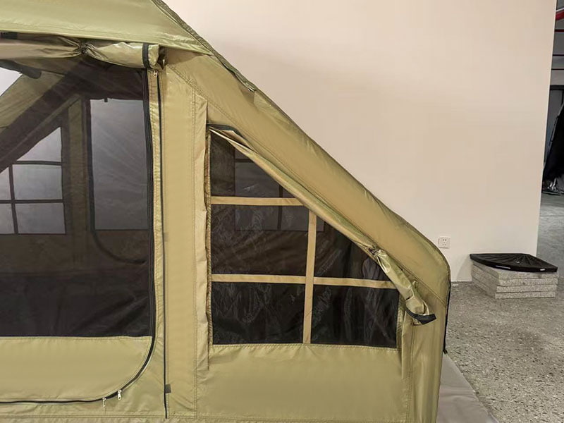 Tente de camping gonflable verte militaire de petite taille