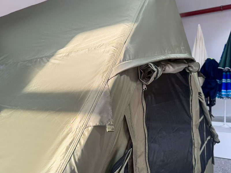 Tente de camping gonflable verte militaire de petite taille