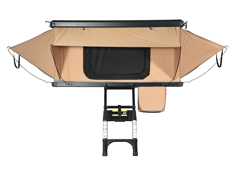Tente de camping sur le toit avec échelle Tente de camping sur le toit avec échelle