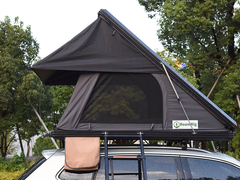 Tente de camping sur le toit avec échelle Tente de camping sur le toit avec échelle