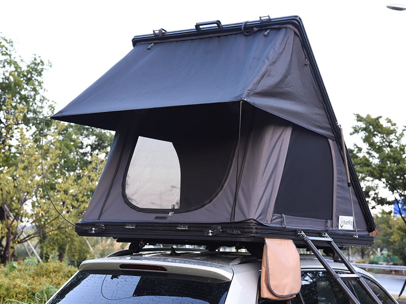 Tente de camping sur le toit avec échelle Tente de camping sur le toit avec échelle