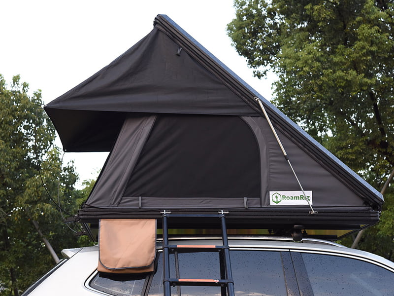 Tente de camping sur le toit avec échelle Tente de camping sur le toit avec échelle