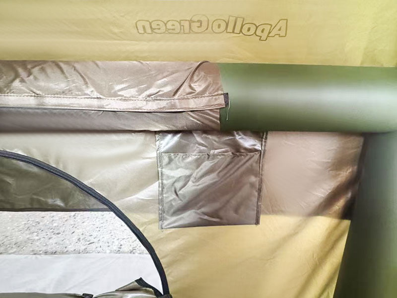 Tente de camping gonflable verte militaire de petite taille