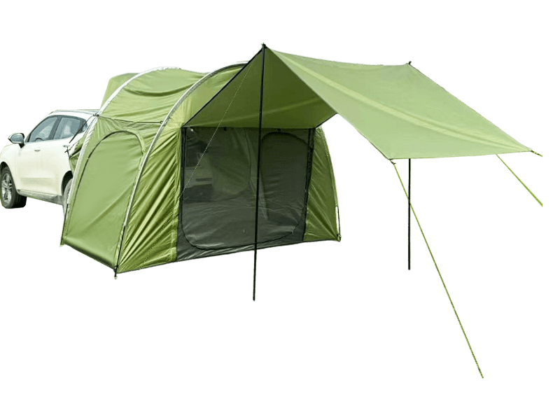Tente arrière pour voitures avec auvent extensible en maille