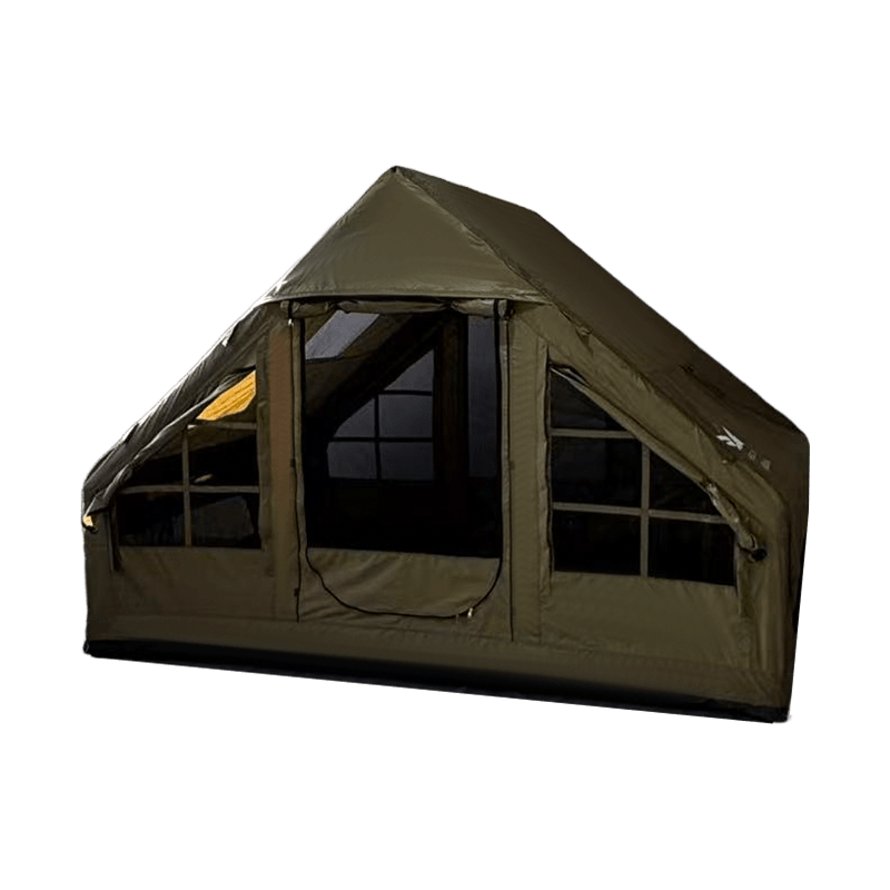 Tente de camping gonflable verte militaire de petite taille