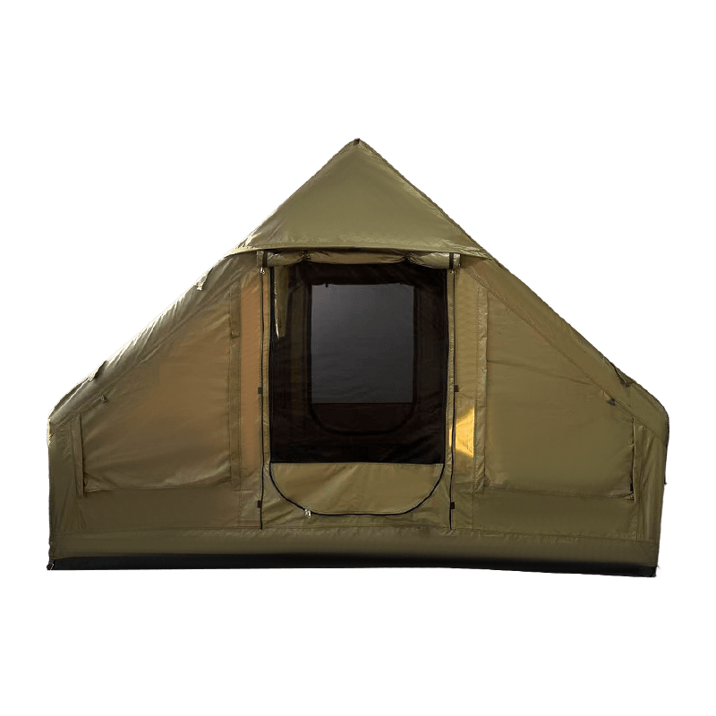 Tente de camping gonflable verte militaire de petite taille